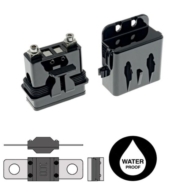 Ampire XSM25-ECO - Sicherungshalter 25mm² für AFS-Sicherung (Mini-ANL), wasserdicht