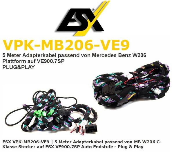 ESX VPK-MB206-VE9 - Plug&Play Adapterkabel für Mercedes Benz