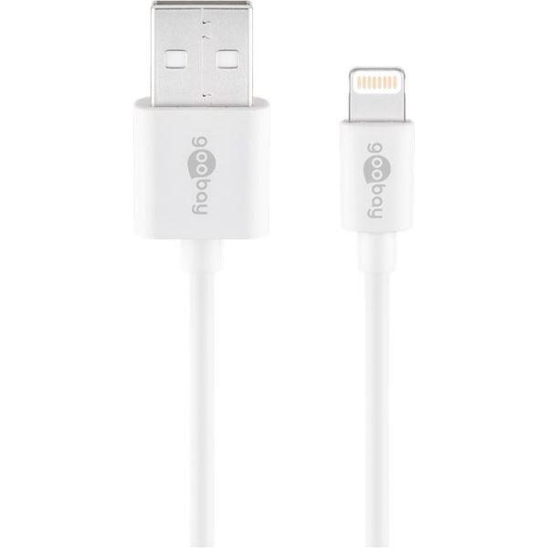 GOOBAY W72905 - USB-A Kabel auf Apple Lightning Stecker, 50cm, weiss