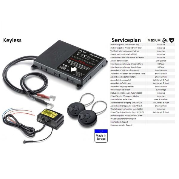 Ampire Gnss Tracking System Loc300 Keyless System Incl Flatrate Gps Locating Alarm Security Electrics Carfeature De Car Hifi Shop