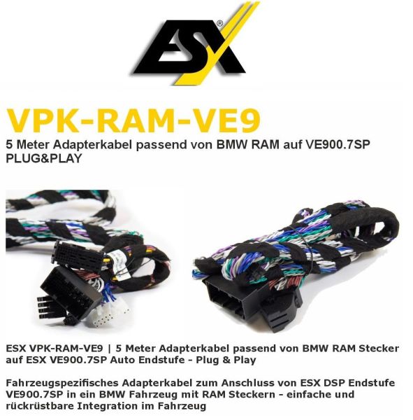 ESX VPK-RAM-VE9 - Plug&Play Adapterkabel für BMW